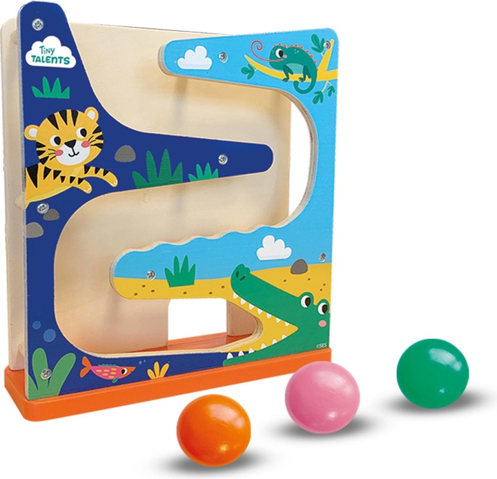 Image du produit Ses Tiny Talents Circuit de billes en bois Crocodile