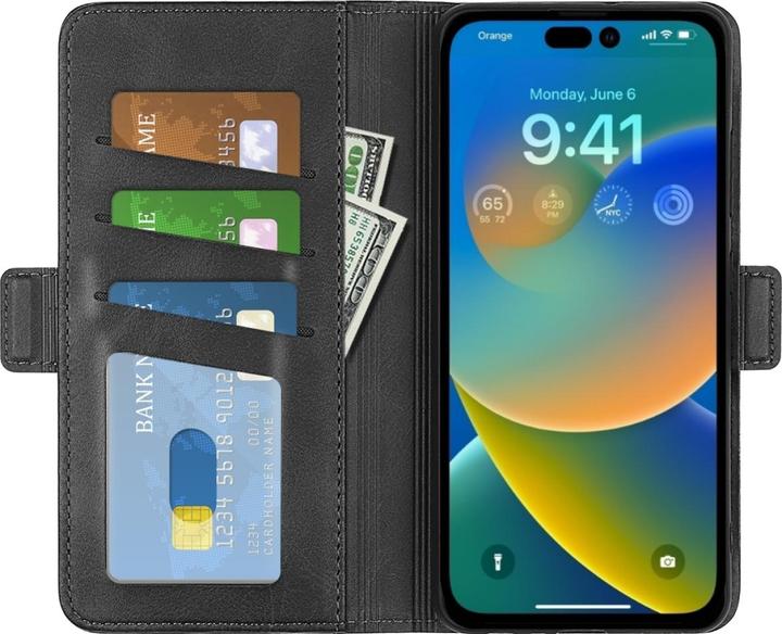 Screenguard Karten Ledertasche (Apple iPhone 14 Pro)