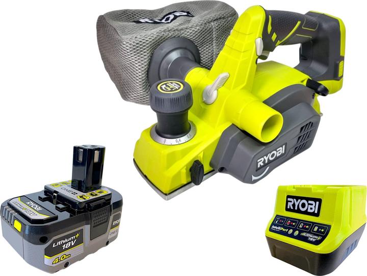 Ryobi R18PL-0 Akku Hobel 18 V 82 mm + 1x Akku 4,0 Ah + Ladegerät