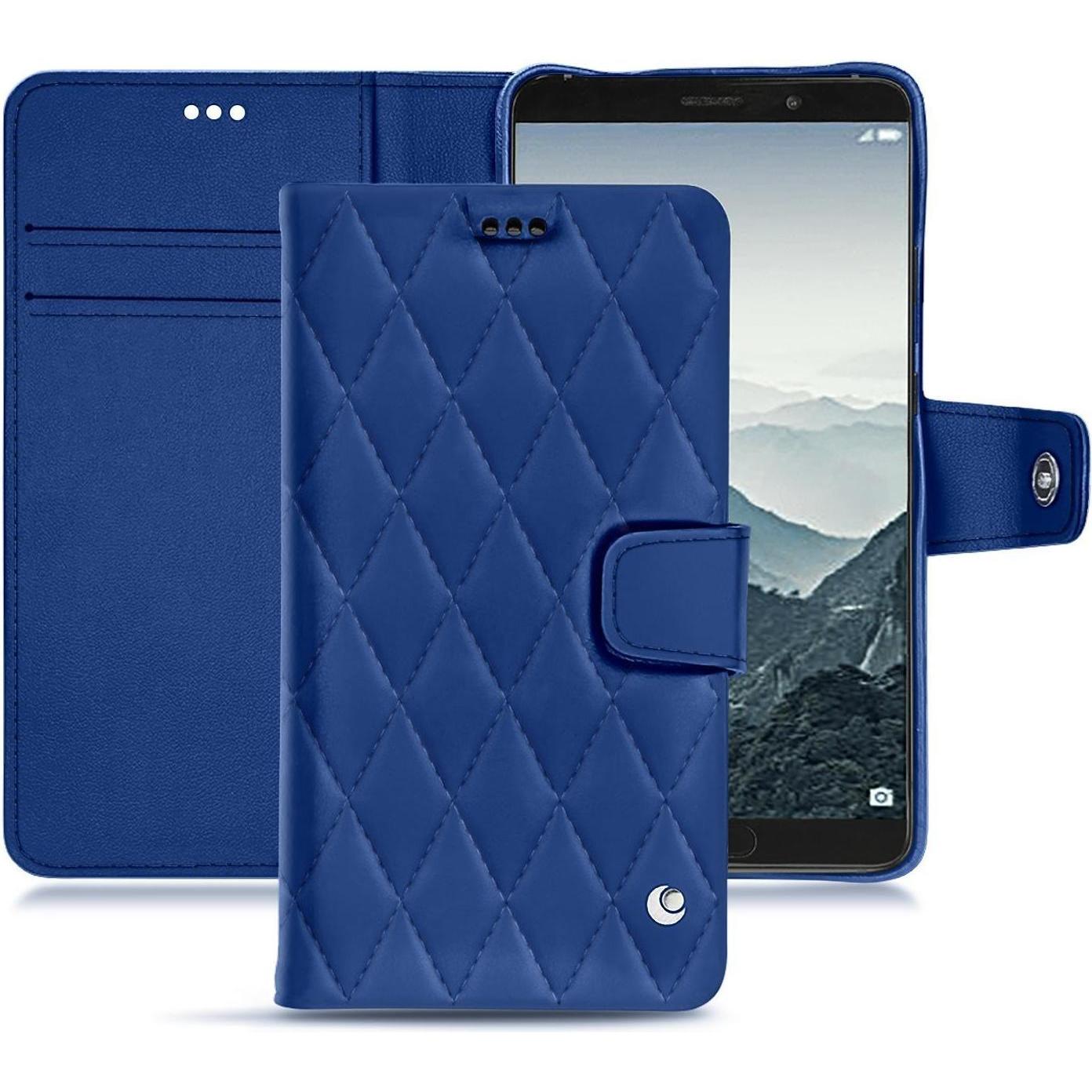 Noreve Lederschutzhülle Wallet (Huawei Mate 10), Smartphone Hülle, Blau