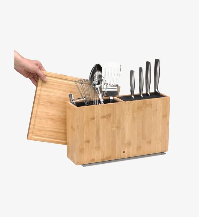 Produktbild WMF 3in1 Aufbewahrungsbox Messerblock Utensilienhalter Schneidebrett Bambus