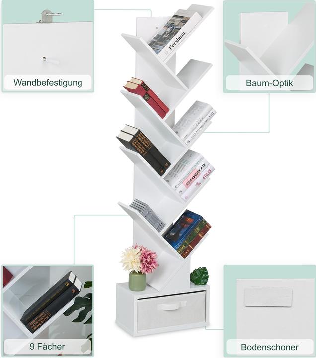 Actual product image Relaxdays Bookshelf (38 x 22 x 146 cm)