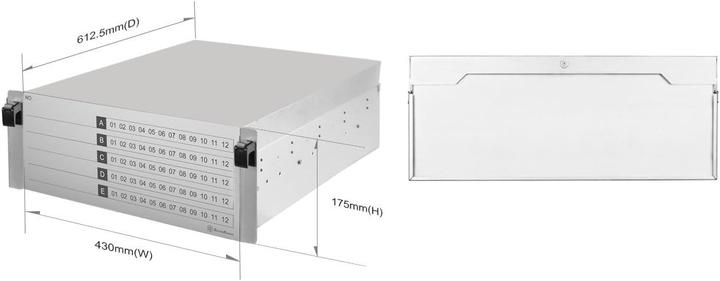 Immagine prodotto Silverstone SST-RMB41-W - Armadio di stoccaggio - 60 scomparti (2.5")