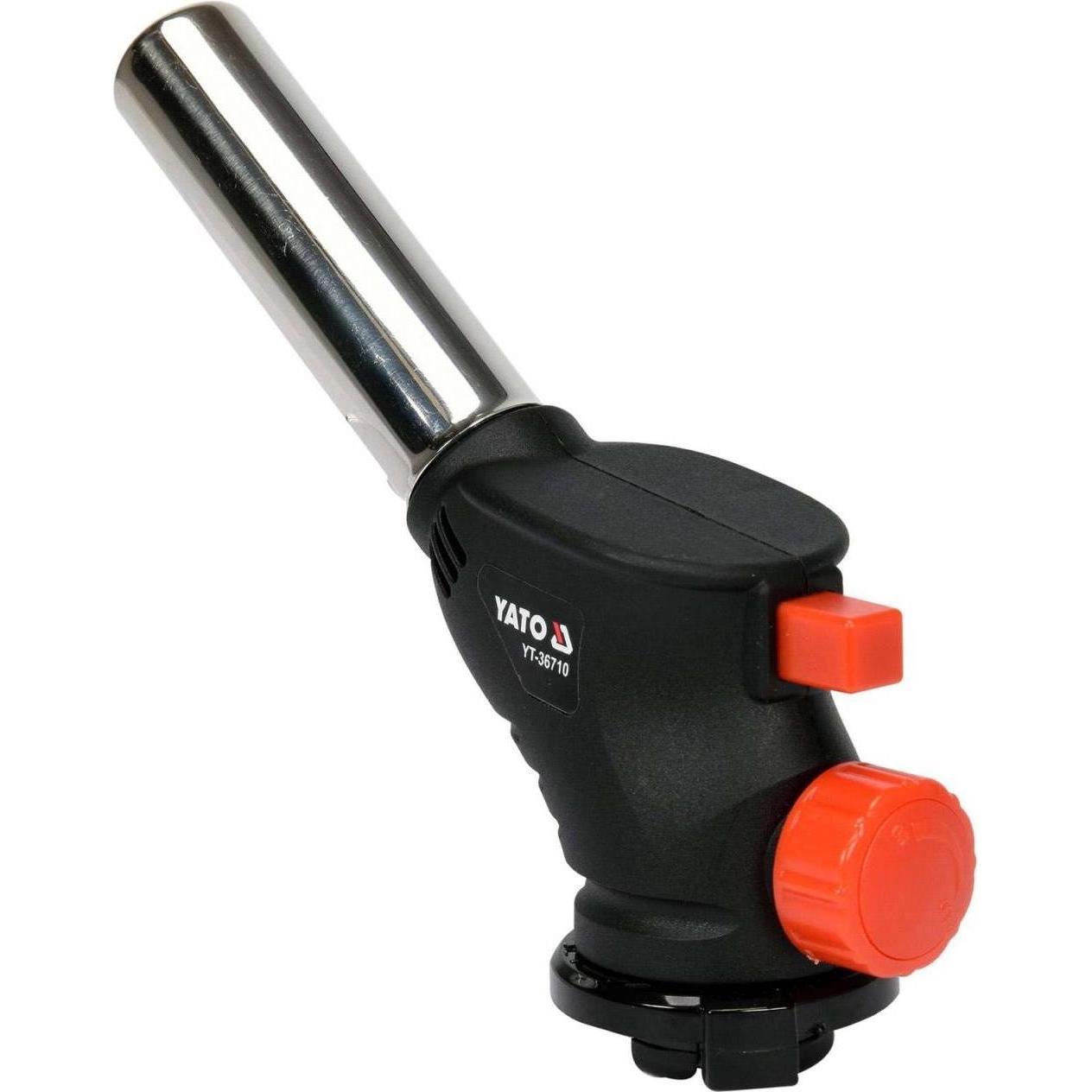 Yato Profi Gaslötbrenner mit Piezo-Zündung | EN417-Anschluss | 1 kW | 1000°C | Bunsenbrenner Lötbren (YT-36710)