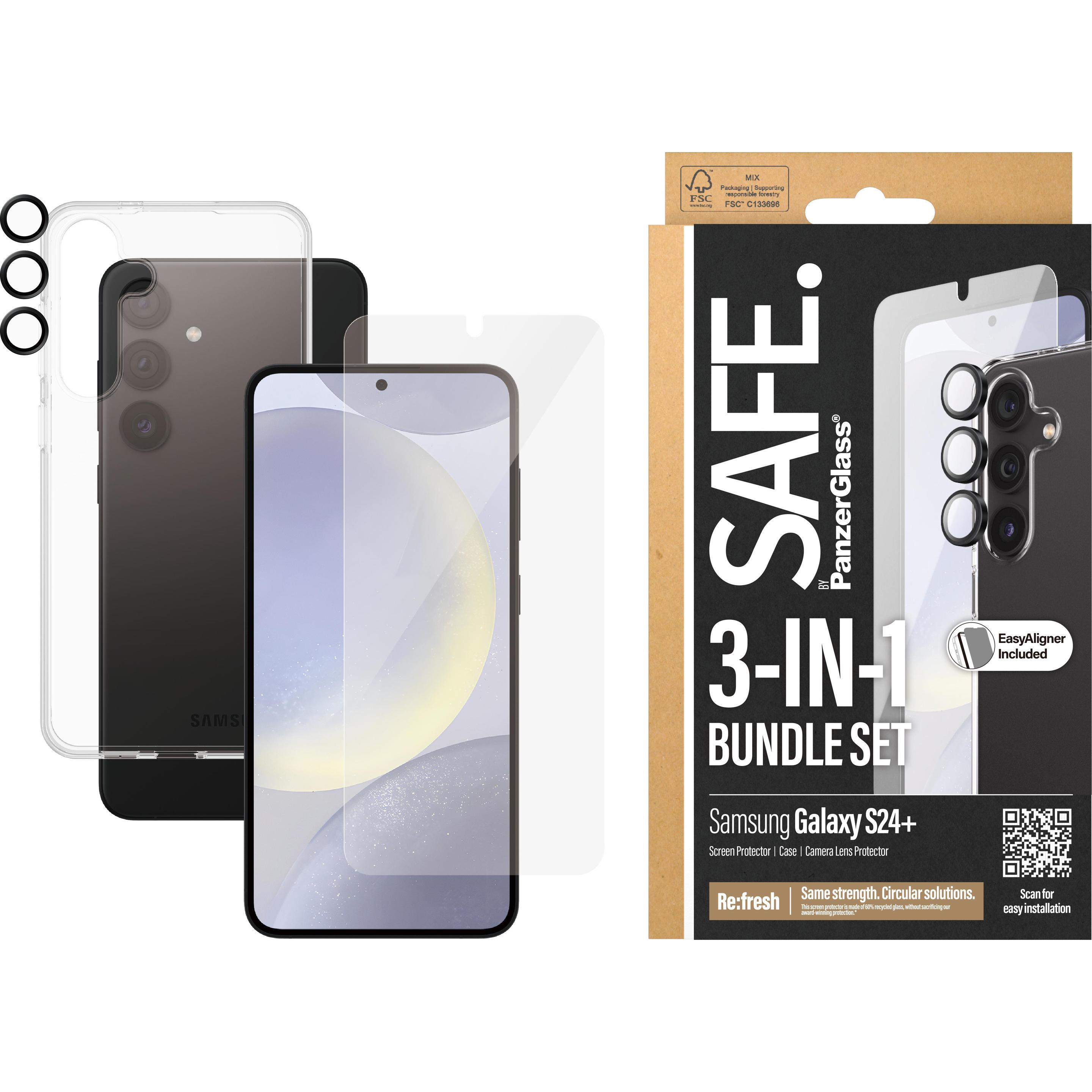 Thumbnail - Safe Edge to Edge Glass + Case (1 Stück, Samsung Galaxy S24+), Smartphone Schutzfolie, Transparent