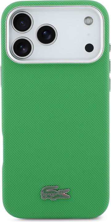 Produktbild Lacoste PVC Iconic Petit Pique Metal Logo MagSafe Case for iPhone 17 Pro Max Green (Apple iPhone 17 Pro Max)