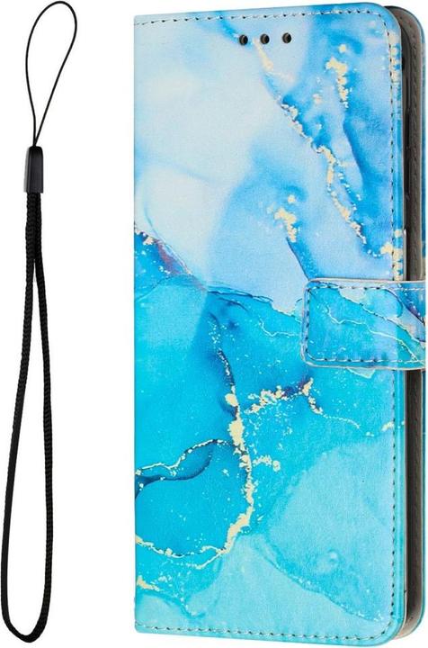 Immagine prodotto Art iPhone 14 Pro Max Custodia a libro con portacarte Marble Blue (Apple iPhone 14 Pro Max)