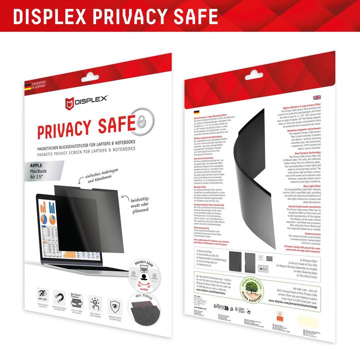 Produktbild Displex Privacy Safe, Laptop Blickschutzfilter (15", 3 : 2)