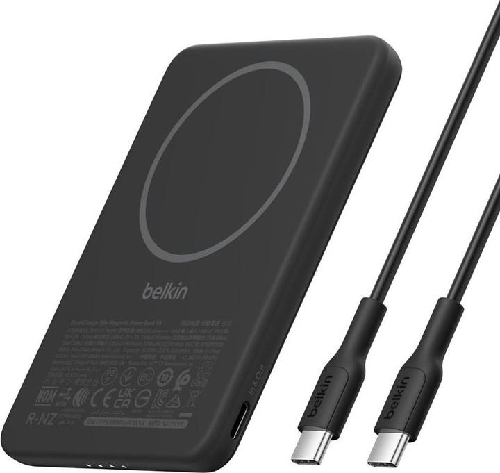 Actual product image Belkin BoostCharge Slim 5000mAh mag.Powerb. 7,5W schw.BPD010hqBK (5000 mAh, 15 W)