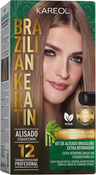 Image du produit Kareol Kit de lissage à la kératine brésilienne Extra Réparateur Vegan (Set soin capillaire)