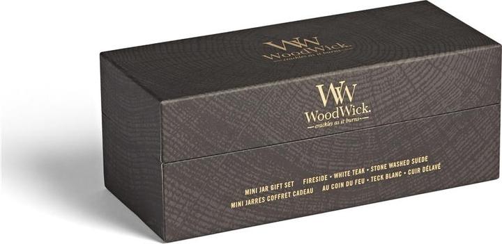 Produktbild WoodWick Giftset 3 Mini Jar Woody (85 g)