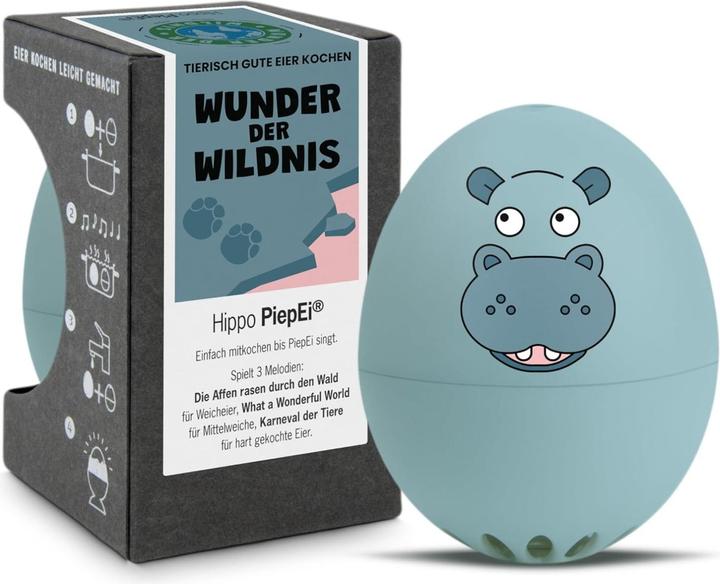 Actual product image PiepEi Singing egg timer Hippo