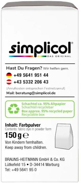 Actual product image Simplicol Textile colour expert (Nut brown, 150 ml)