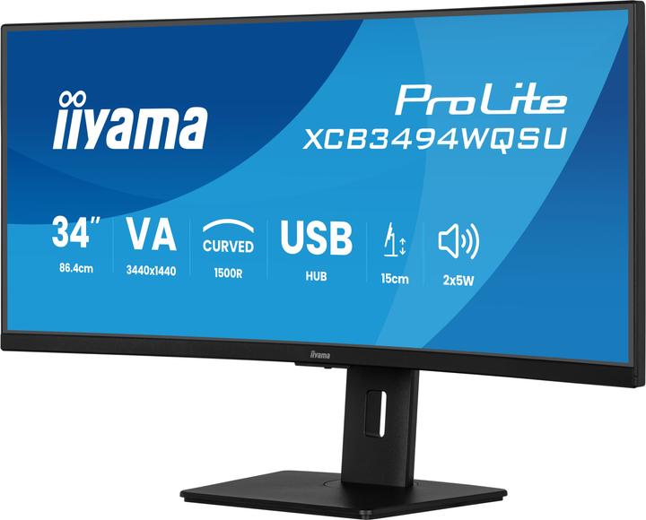 Produktbild iiyama ProLite XCB3494WQSU-B1 (3440 x 1440 Pixel, 34")