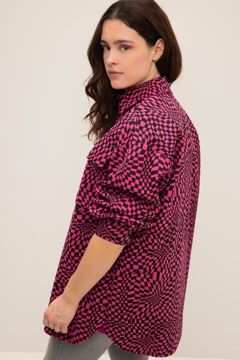Produktbild Studio Untold Hemdjacke, oversized, Karo, Hemdkragen, Langarm (54)