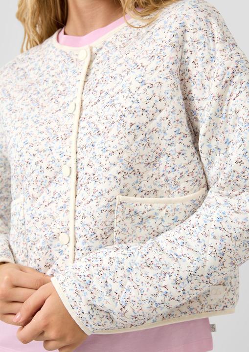 Produktbild s.Oliver Sweatshirt Gesteppte Jerseyjacke mit all over print (S)