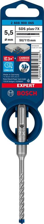 Actual product image Bosch Professional Zubehör EXPERT SDS plus-7X hammer drill, 5.5 x 50 x 115 mm (5.5 mm)