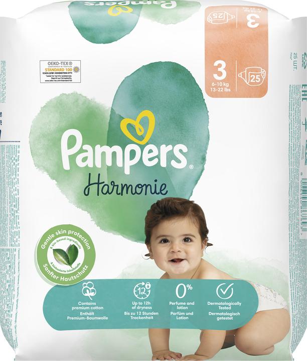 Produktbild Pampers Harmonie (Gr. 3, Tragepack, 25 Stk.)