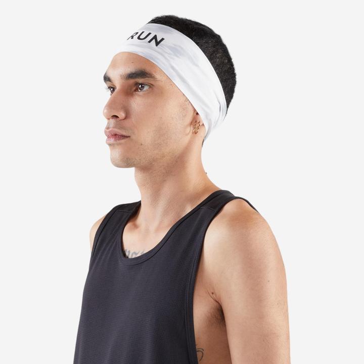 Actual product image Kiprun Lauf-Stirnband - V2 weiss mit Grafikprint