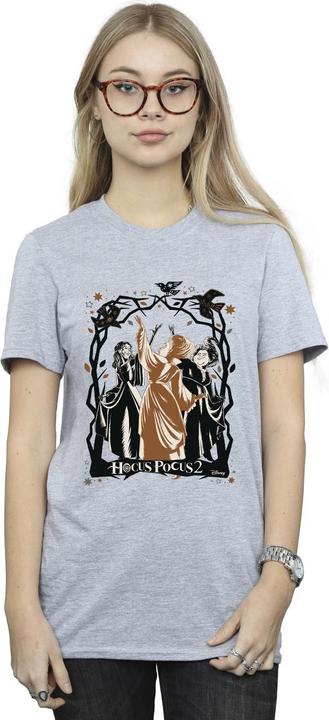 Actual product image Disney Womens/Ladies Hocus Pocus Birds Cotton Boyfriend T-Shirt (S)