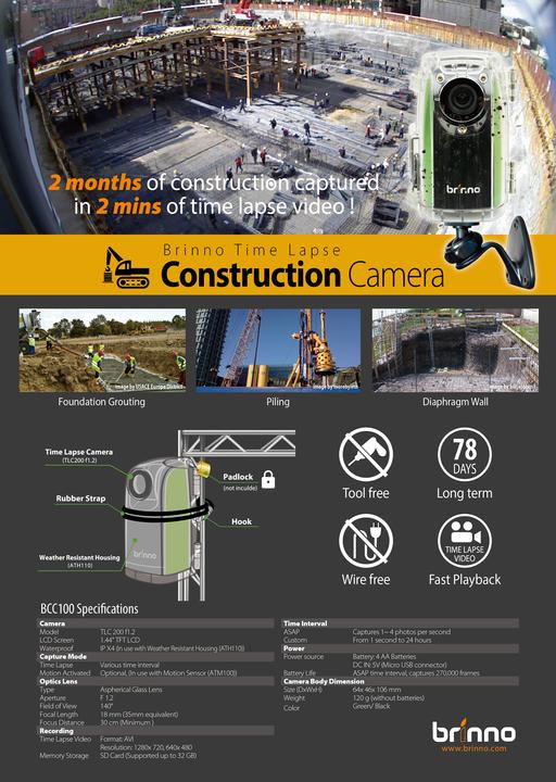 Image du produit Brinno Caméra de construction BCC100 (1 Mpx, 30p)