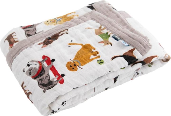 Immagine prodotto little unicorn Coperta per bambini in mussola di cotone - Woof (120 x 120 cm)