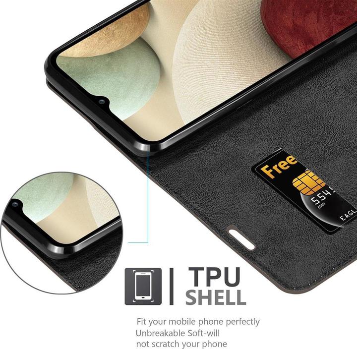 Produktbild Cadorabo Book Invisible Magnet Cover (Samsung Galaxy A12, Samsung Galaxy M12)