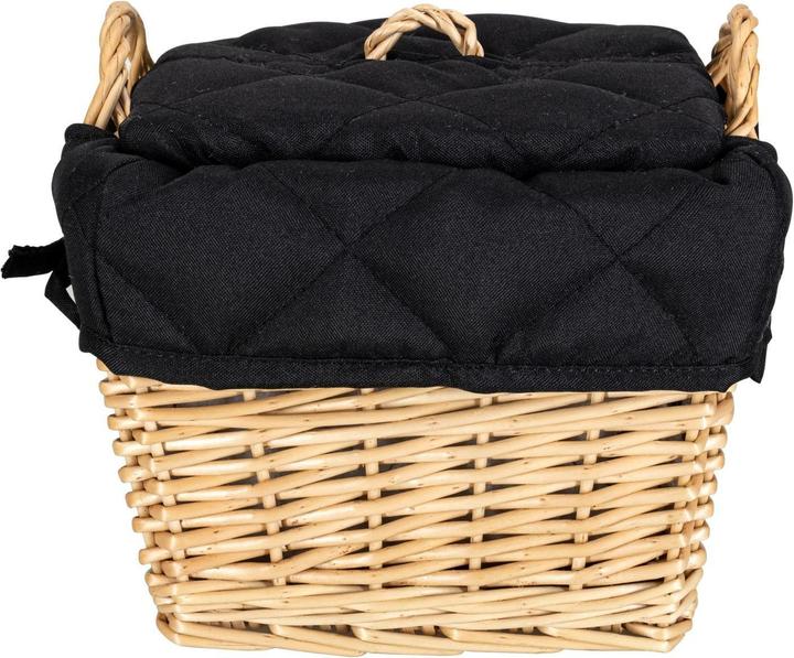 Nouvel Panier à pain et à pommes de terre Black,osier, 21 x 21 x 15 cm