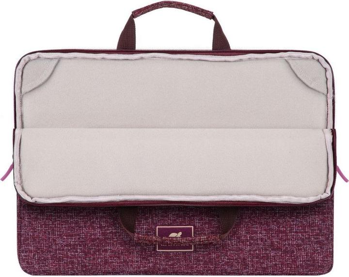 Actual product image Rivacase Laptop sleeve with handles, burgundy red (14.02")