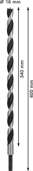 Actual product image Bosch Professional Zubehör PRO Wood Wood twist drill, 16 x 340 x 400 mm (10 mm)