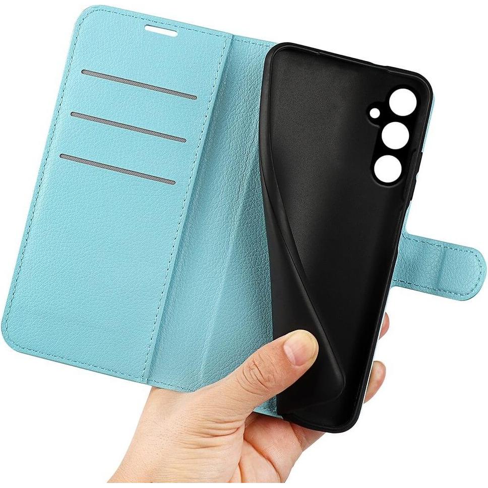 Thumbnail - Cover-Discount Galaxy A15 - Leder Etui Hülle blau (Samsung Galaxy A15), Smartphone Hülle, Blau