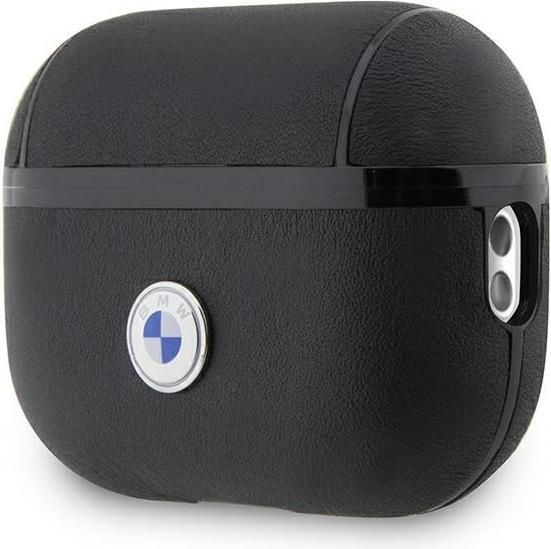 Produktbild BMW BMAP2SSLBK AirPods Pro 2 cover czarny/black Geniune Leather Silver Logo (Kopfhörer Hülle)