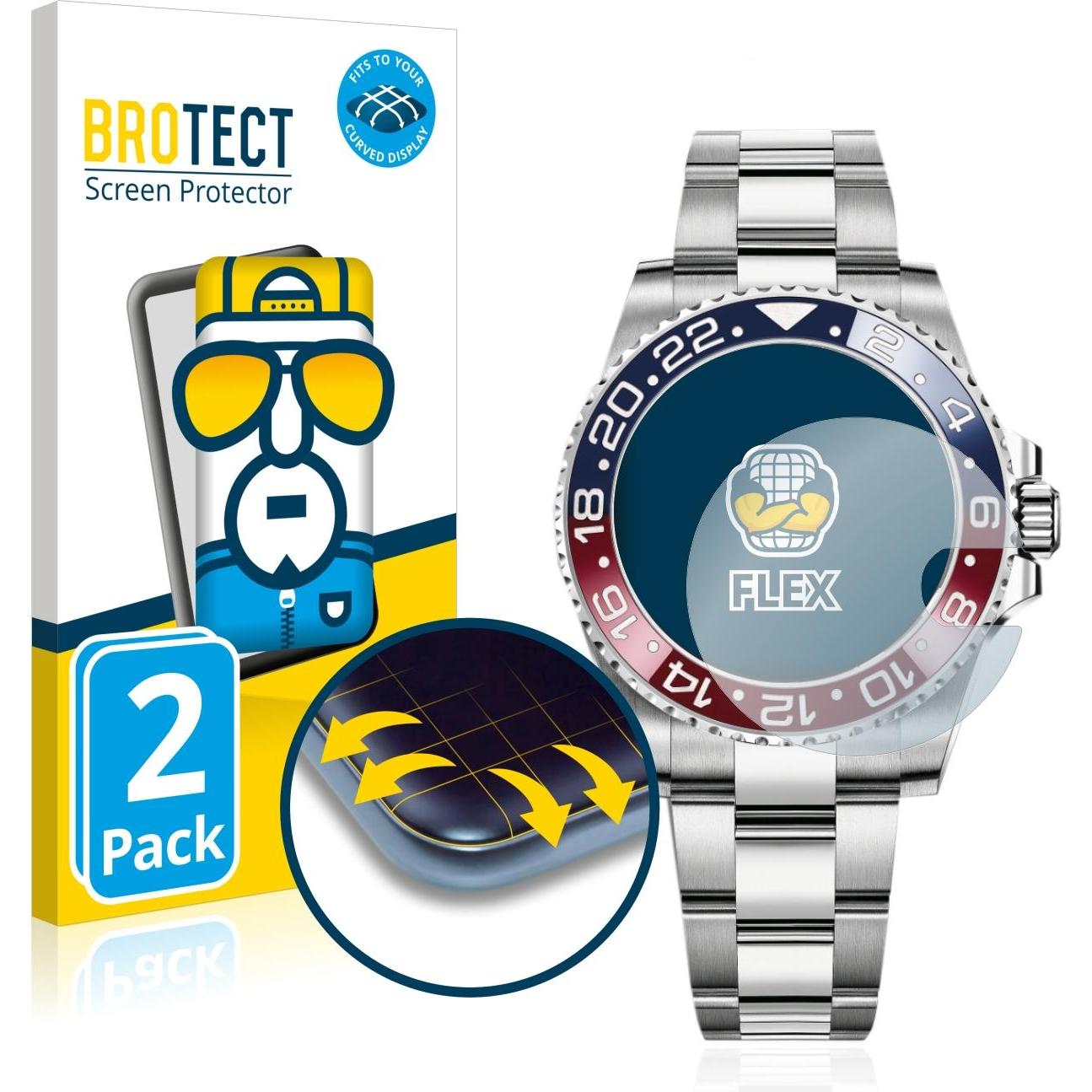 BROTECT Full-Cover Displayschutz, Smartwatch Schutzfolie, Transparent