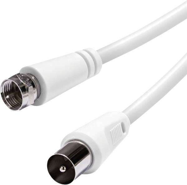 Produktbild Vivanco Empfängeranschlusskabel F Stecker <-> Koax Stecker 75dB, 1,5m (75 dB, Antennenkabel)
