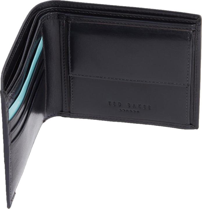Actual product image Ted Baker Embossed Corner Leather Bifold Coin Wallet