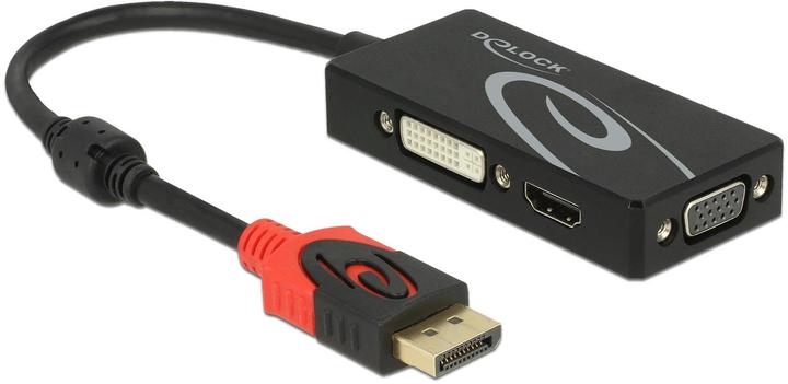 Image du produit Delock Adaptateur Displayport 1.2 vers HDMI/VGA/DVI, 4K (DVI, HDMI, VGA, 20 cm)