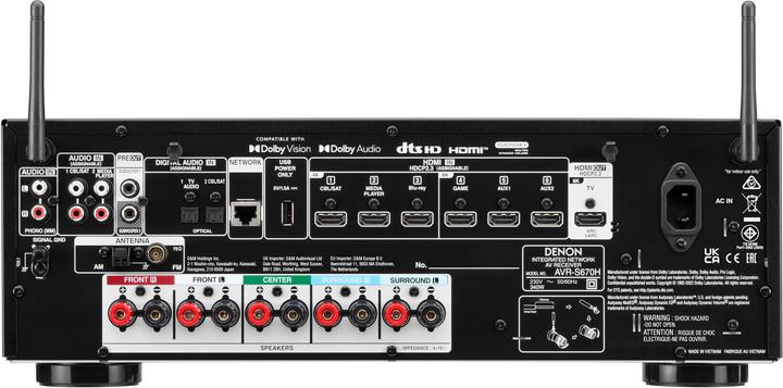 Immagine prodotto Denon AVR S670H (5.2 canali, FM, AM)