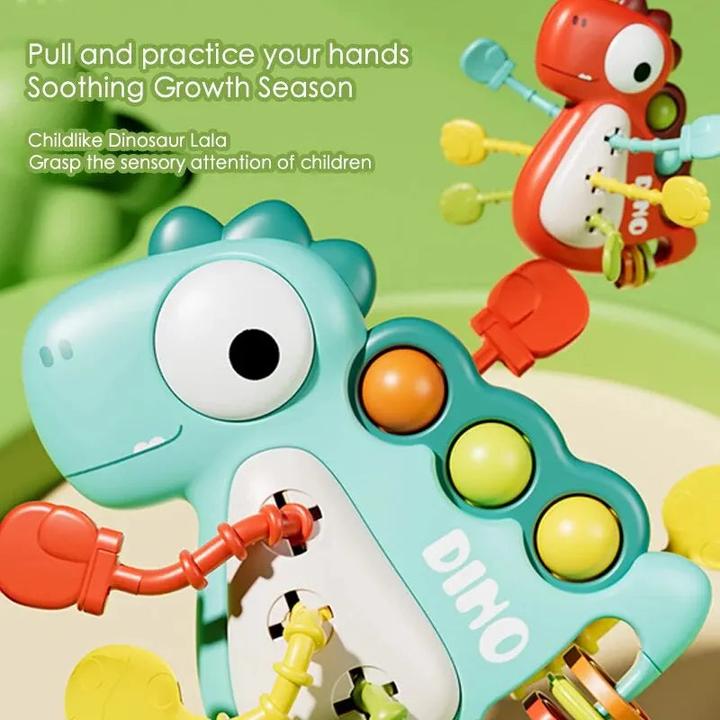Actual product image Activity Board Dinosaur Pull String Sensory Awakening Rattle Training Development Activity Early Educational