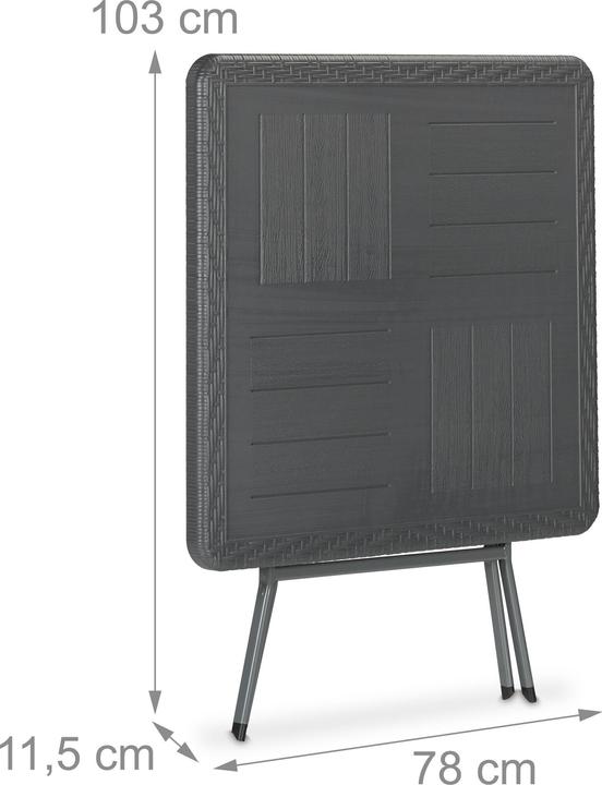 Produktbild Relaxdays Gartentisch (78 x 78 x 74 cm)
