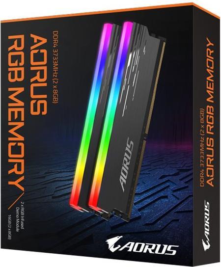 Immagine prodotto Gigabyte Kit DDR4 PC 3733 CL18 AORUS RGB (2 x 8GB, 3733 MHz, DDR4-RAM, DIMM)