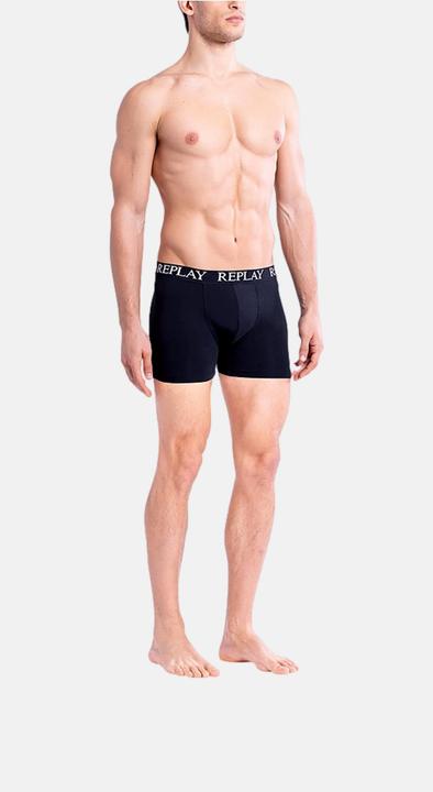 Immagine prodotto Replay Trunk BOXER Style 01/C Basic Cuff Logo im 2er Pack (XXL, Confezione da 2)