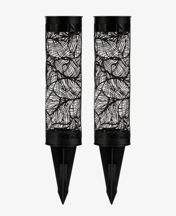 Actual product image Pauleen Garden Light Sunshine Gloss Solar Spike, Black, Set of 2 (100 lm, IP44)