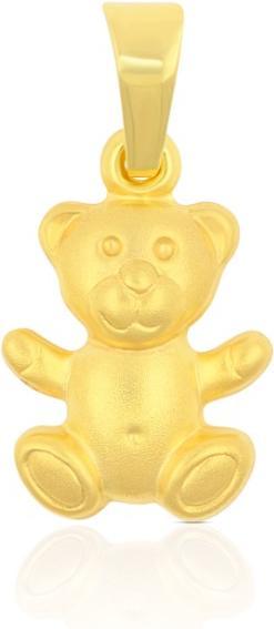 Muau Pendant teddy bear yellow gold 750, 19x10mm (750/18K Gelbgold)