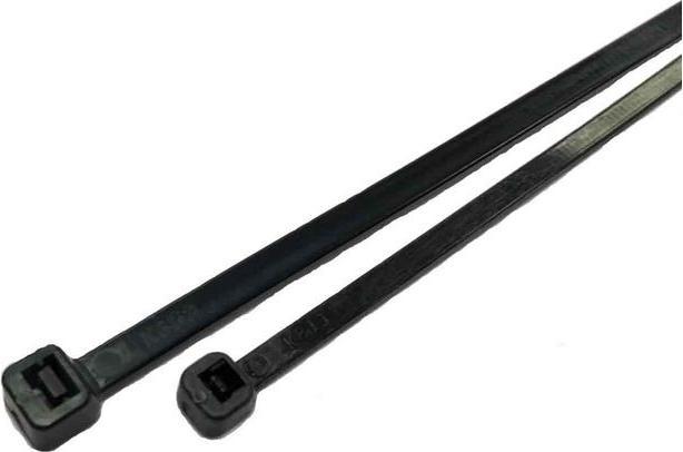 Image du produit RS PRO Nylon 66 Set de colliers de serrage Noir 3,6 mm x 203mm, 100 pièces (Serre-câbles en plastique, 278 mm, 100 pcs)