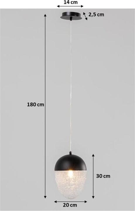 Immagine prodotto Kare Design Lampada a sospensione Frozen nera opaca rotonda 20 (E14)