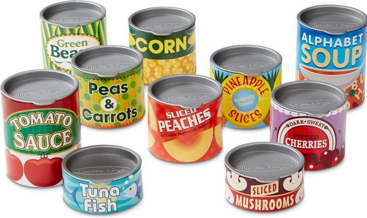 Actual product image Melissa & Doug House. Grocery Cans