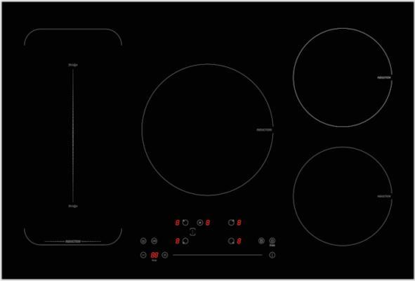 PKM Piano Cottura a Induzione (77 cm, Inductiekookplaat)