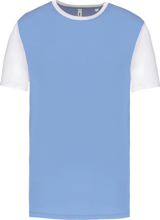 Sky blue, White