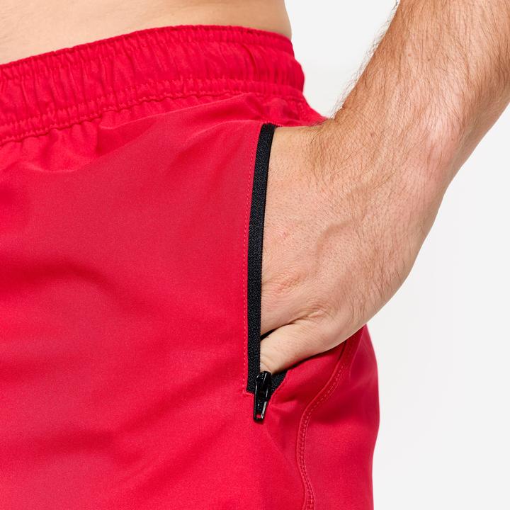 Image du produit Domyos Short de fitness respirant poches zippés homme, rouge (XXL)