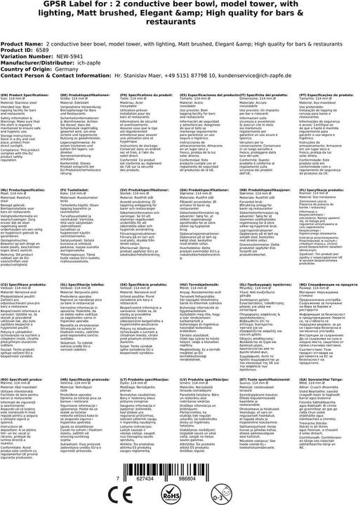 Image du produit Ich-zapfe Schanksäule 2-leitig, Modell Tower, mit Beleuchtung